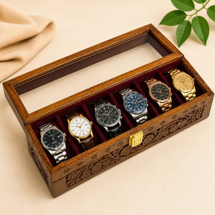 Wooden Watch Box Premium Quality Handcrafted Luxury Wooden Watch Box