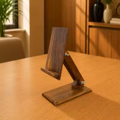 Handcrafted Wooden Mobile Phone Stand