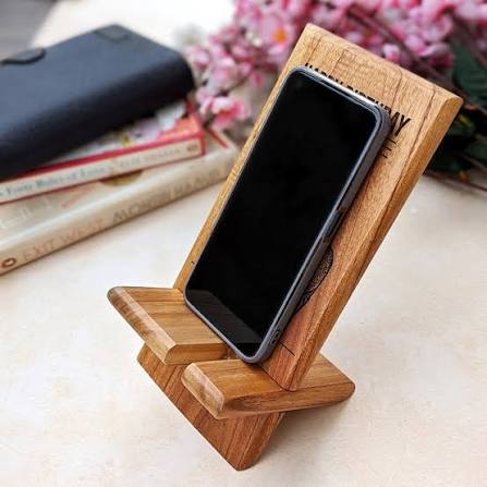 Handcrafted Wooden Mobile Phone Stand